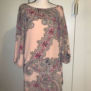 Midi cute patterned dress